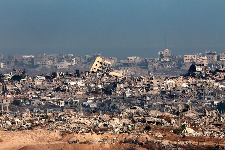 Udsigt ind over Gaza fra det sydlige Israel taget 20. maj 2025. Hamas og Israel har nu været i krig i 20 måneder. Foto: Jack Guez/Ritzau Scanpix