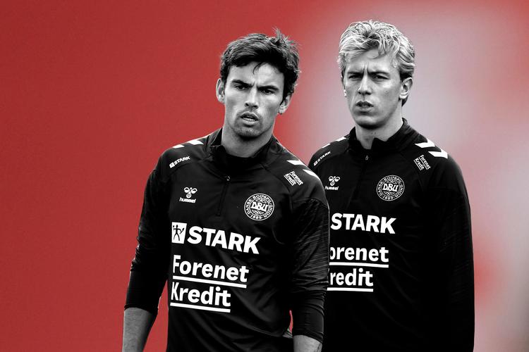Both Matt O’Riley (left) and Mika Biereth, despite their upbringing in London, are now part of the Danish national team. A very easy decision, according to both of them. Collage: Freja Juul Pedersen Foto: Jens Dresling.
