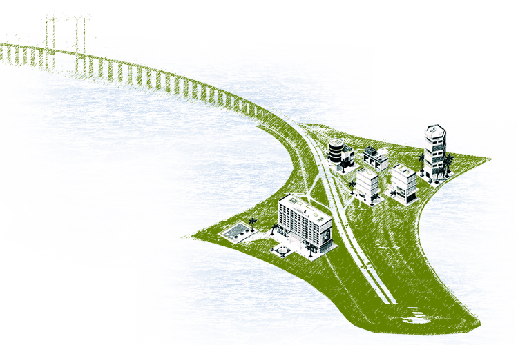 Peberholm ligger midt ude i Øresund, uden offentlig adgang.  Illustration: Tomas Østergren. Grafik: Freepik
