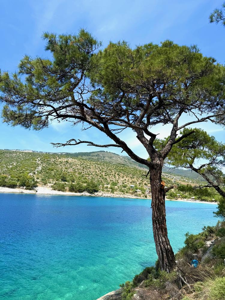 Man kan sagtens finde strande, der både er fri for liggestole og mange turister på Thassos.  
