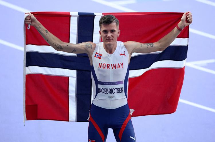 Jakob Ingebrigtsen vandt OL-guld på 5.000 meter i Paris sidste sommer. Foto: Phil Noble/Ritzau Scanpix