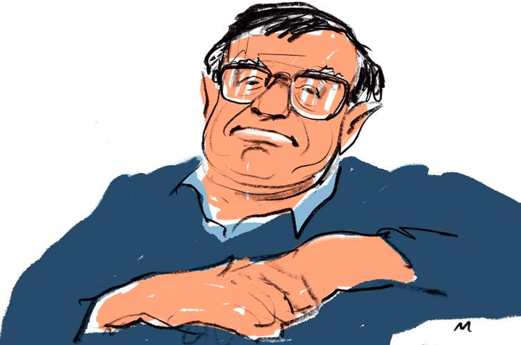 Herbert Pundik (ill.) og Thomas Bredsdorff blev knyttet til Politiken samme år, 1965. Pundik som udenrigskorrespondent, Bredsdorff som litteratur- og teateranmelder.   Tegning: Mette Dreyer