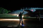 Hvis præsident Trump beslutter sig for at sende bombefly hen over Irans atomanlæg, kan det komme på tale at benytte den britiske luftbase på Cypern og dermed trække Storbritannien ind i konflikten. Her er det et britisk Tornado-jagerfly kort før takeoff fra basen i det sydlige Cypern.   Foto: Darren Staples/Ritzau Scanpix
