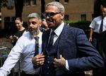Chris Brown ses her foran Southwark Crown Court i London. Foto: Chris J Ratcliffe/Ritzau Scanpix