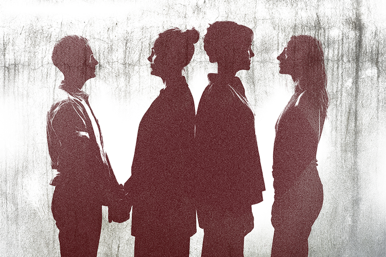 Bolette Engstrøm Bjerre, Theresa Sølvsteen, Sofie Akerø og Sofie Topp-Duus var alle medlemmer af teaterforeningen Mastodonterne i begyndelsen af 2000'erne. De husker kulturen dengang som udpræget grænseoverskridende og beskriver blandt andet seksuelle forhold mellem helt unge kvinder og voksne mænd, som de nu for første gange taler om offentligt.  Fotocollage: Tomas Østergren. Foto: Thomas Borberg/Texturelabs