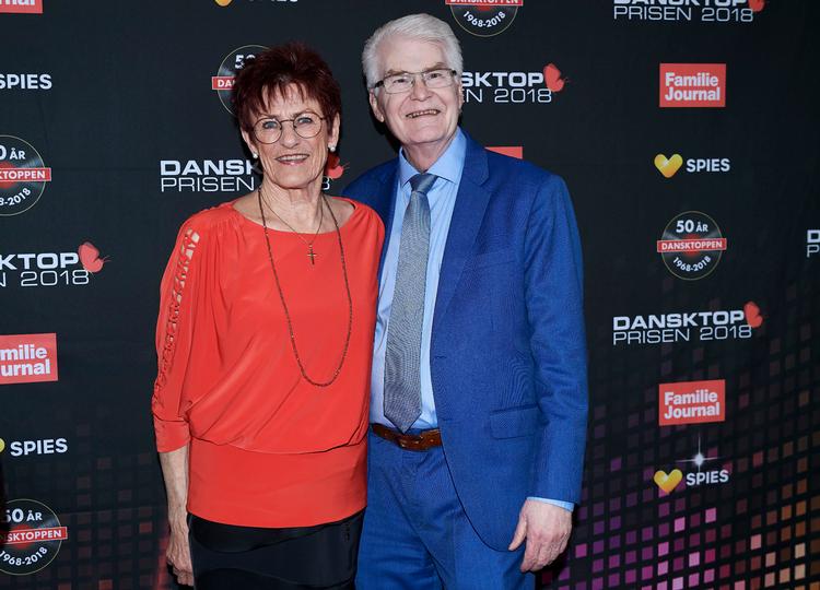 Arkivfoto: Lis og Per Kauczki ankommer på den røde løber til Dansktop Prisen 2018 i MCH Jyske Bank Boxen i Herning, lørdag den 14. April 2018. Per Kauczki, der var den ene halvdel af dansktop-duoen "Lis &amp; Per", er død. Det oplyser hans familie i en mail til Ritzau. Per Kauczki blev 85 år.. (Foto: Bo Amstrup/Ritzau Scanpix) Foto: Bo Amstrup/Ritzau Scanpix