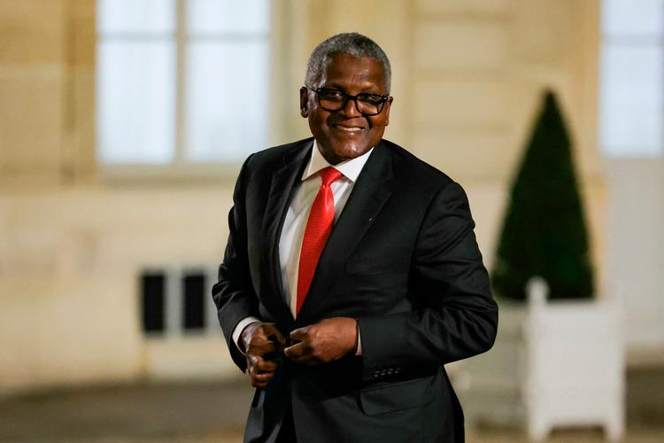 Afrikas rigeste mand, Aliko Dangote  var i 2024  med, da  da Nigerias præsident var på officielt statsbesøg i Frankrig.  Arkivfoto Thomas Samson