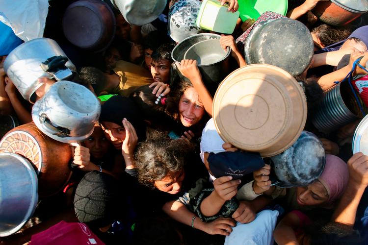 Omkring 800 palæstinensere er blevet dræbt i forsøget på at hente nødhjælp.  Foto: -/Ritzau Scanpix