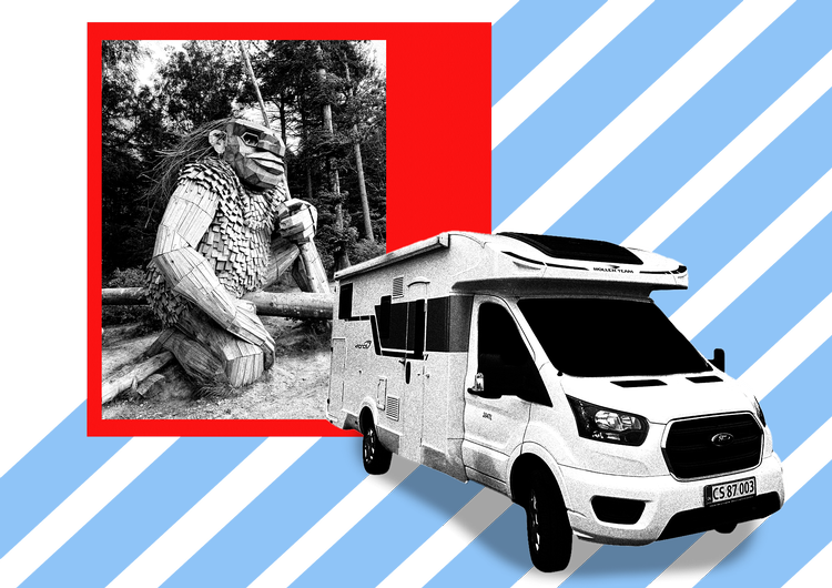 At dyrke udelivet i naturen er vigtig årsag til, familien er taget af sted, og det hele bliver serveret på et sølvfad, da de går på troldejagt i Silkeborg. Kollage:  Freja Juul Pedersen. Foto: Privatfoto.