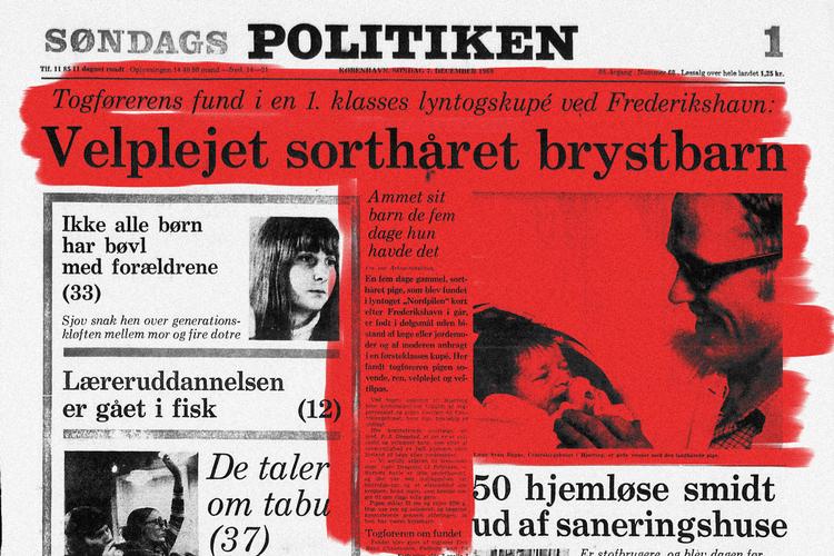 Foto: Politikens forside 7. december 1969. Illustration: Rasmus K. Vendrup
