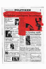 Sagen om et hittebarn fundet i et tog i 1969 blev omtalt vidt og bredt i danske medier i sin tid - bl.a. også her i Politiken. Nu oprulles historien med hjælp fra hittebarnet selv.  Foto: Politikens forside 7. december 1969. Illustration: Rasmus K. Vendrup