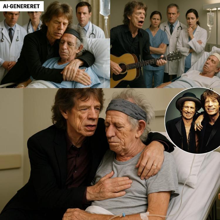 Mick Jaggers gribende (og forfalskede) afsked med vennen Keith Richards er landet uopfordret i mange danske Facebook-feeds og kommer fra forskellige afsendere. Her er det profilen Retro Sound Music, der har leveret den sentimentale AI-genererede beretning. Foto: Facebook/Retro Sound Music