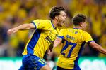 Filip Bundgaard jubler efter sit mål til 3-0 for Brøndby.  Foto: Mads Claus Rasmussen/Ritzau Scanpix