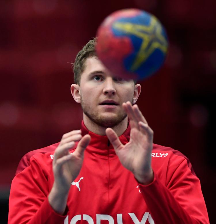 Magnus Landin bliver ofte fremhævet for sin rolle i det danske forsvar. Ifølge landstræner Nikolaj Jacobsen er han en af de bedste danskere rent defensivt. Foto: Lars Poulsen