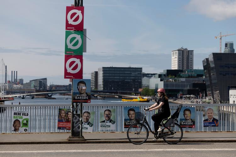 Enhedslistens valgplakater i København ved Europaparlamentsvalget i 2024. Foto: Thomas Borberg