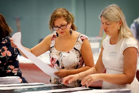 Der tælles stemmer op i forbindelse med folketingsvalget i 2019. Foto: Jens Dresling