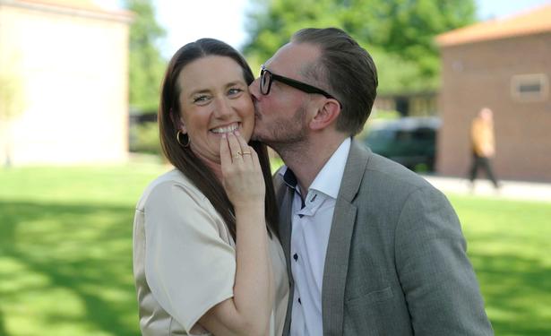 Mette fandt sin livsledsager. Måske glæder hun sig allerede til kælderdag.  Foto: Snowman Productions