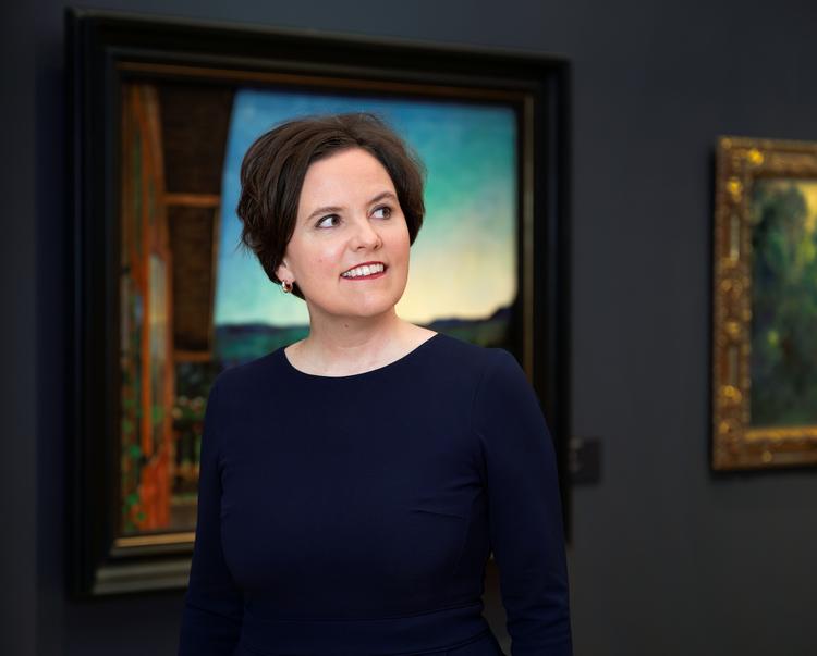 Det er vigtigt at værne om den kunstneriske ytringsfrihed, svarer direktøren for Natsjonalmuseet i Oslo, Ingrid Røynesdal, på kritikken af, at museet viser vægtæppet ’Mourning Carpet (After the Ma’alot School Massacre)’. Foto: Ina Wesenberg/Nasjonalmuseet
