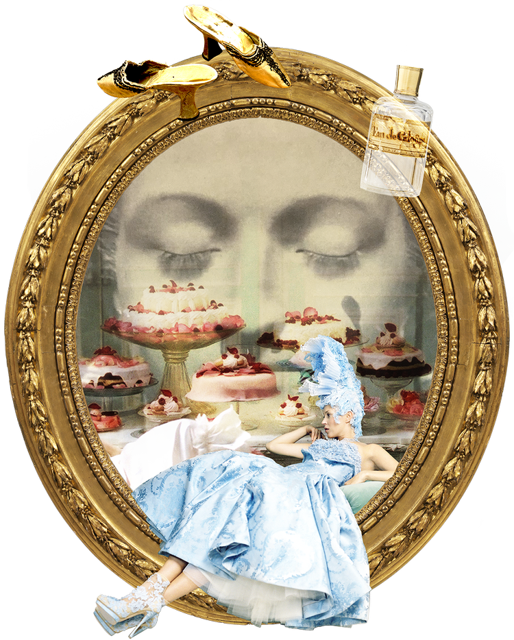 Kollage:  Christine Vierø Larsen. Originalfoto: Privatfoto, Paris Musées, Musée Carnavalet-Histoire de Paris, Victoria and Albert/Louvre