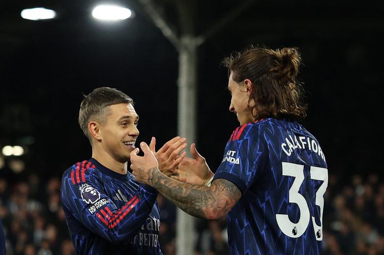 Belgiske Leandro Trossard (tv) blev matchvinder med et mål efter hjørnespark. Foto: Andrew Boyers/Ritzau Scanpix