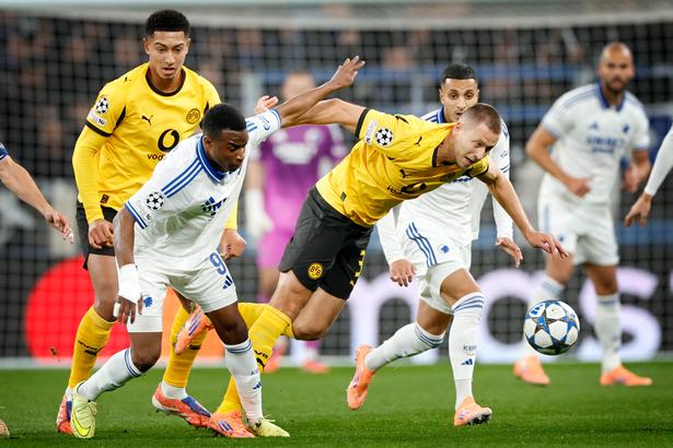 Moukoko var FCK’s farligste våben, og han bragte sig i flere gode situationer, der løb ud i sandet. Foto: Jens Dresling