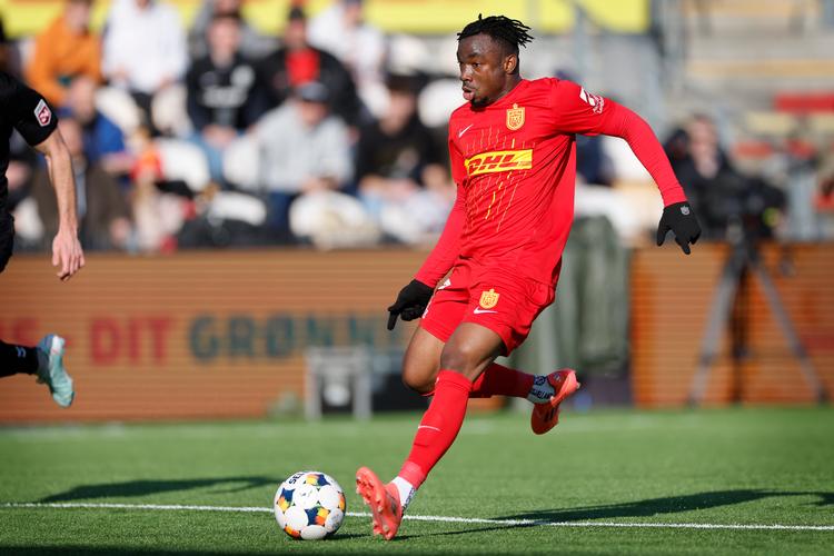 19-årige Levy Nene blev i det 100. minut skiftet ind for hjemmeholdet, og under et minut senere gjorde han det til 3-2 med en flot scoring fra kanten af feltet.   Arkivfoto Jens Dresling