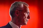 Norges finansminister, Jens Stoltenberg, lagde vægt på, at Norge har tredoblet den økonomiske støtte til Ukraine, da han torsdag mødte pressen efter møder i Bruxelles med EU-ministre og EU-Kommissionen. Foto: Javad Parsa/Ritzau Scanpix