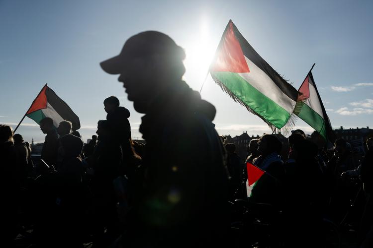 Det var ved en demonstration på Den Røde Plads på Nørrebro i København, at den i dag 31-årige mand fremsatte sine udtalelser om Hamas-angrebet i Israel. Arkivfoto. Foto: Thomas Borberg