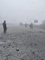 Russiske besættelsestropper fotograferet på vej mod Pokrovsk. Foto: Social Media/Ritzau Scanpix