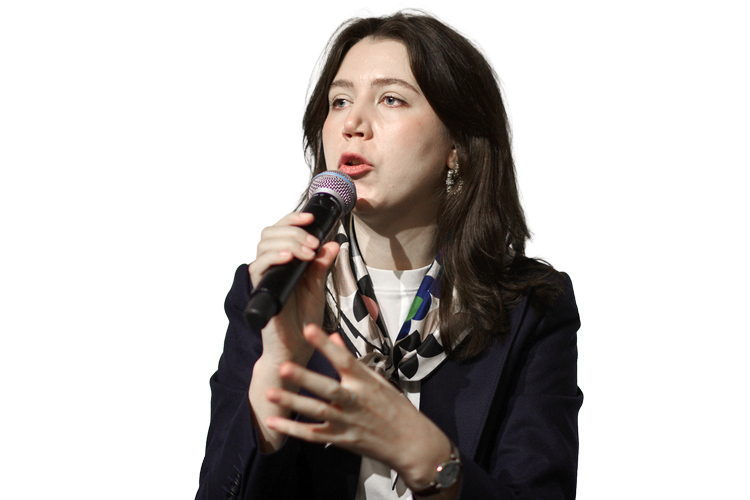 Ksenia Iliuk har været med til at udvikle redskaber, der via kunstig intelligens kan dæmme op for russisk misinformation. »Vi kan opspore nye operationer i realtid og reagere på dem«, fortalte hun, da hun var i København forleden.  Foto: Pr-foto