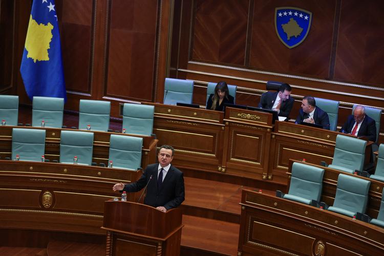 Fungerende regeringsleder Albin Kurti kan ikke samle flertal. Derfor skal Kosovo igen til valg. Foto: Valdrin Xhemaj/Ritzau Scanpix