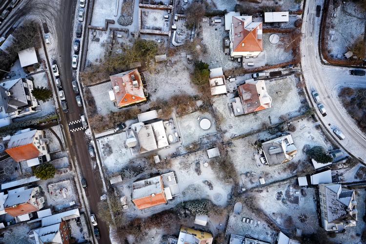 Boligejernes superlån udløber nu. Det betyder en markant stigning i den månedlige boligydelse. Her er det et villakvarter i Brønshøj set oppe fra. Foto: Jens Dresling