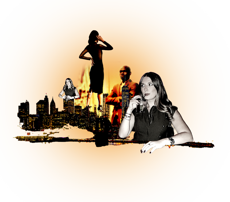 Den konservative influencer Raquel Debono, som ses i forgrunden her, er tilknyttet Make America Hot Again-bevægelsen, som ifølge hende er et fællesskab - og datingforum - for konservative, men moderne unge.  Kollage: CVL. Originalfoto: Freepik, Sebastian Skov Andersen