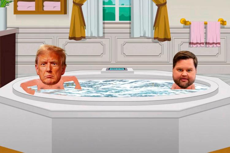 Skaberne af 'South Park' havde egentlig tænkt, at de kun ville lade Trump optræde i første afsnit af den nye sæson. Men de fornemmede hurtigt, at de havde ramt »en komisk åre«. Foto: Planet Photos/Ritzau Scanpix