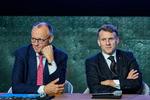 I Berlin holdt Frankrig og Tyskland digitalt topmøde, blandt andet om, hvordan Europa kan tage noget af magten over europæiske data tilbage fra de amerikanske techgiganter. Undervejs holdt Tysklands kansler Friedrich Merz og den franske præsident Emmanuel Macron blandt andet også pressemøde og møde med nogle investorer.  Foto: Ebrahim Noroozi/Ritzau Scanpix