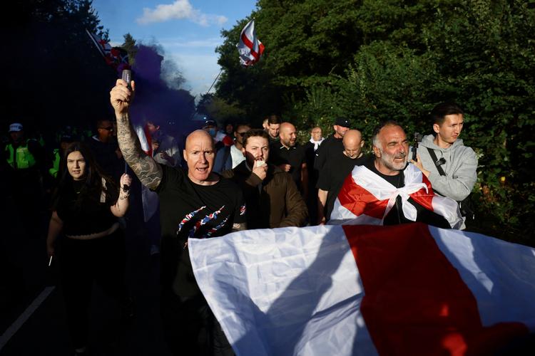 Storbritannien er et af de europæiske lande, som har haft anti-immigrationsdemonstrationer den seneste tid.  Foto: Jack Taylor/Ritzau Scanpix