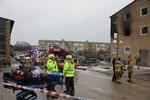 Branden i Tingbjerg blev anmeldt til politiet klokken 9.44. Foto: Vikki Søholm