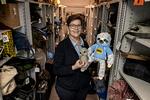 Winnie Margrethe Andreasen med dagens bamsehøst hos DSB Hittegods Foto: Martin Lehmann
