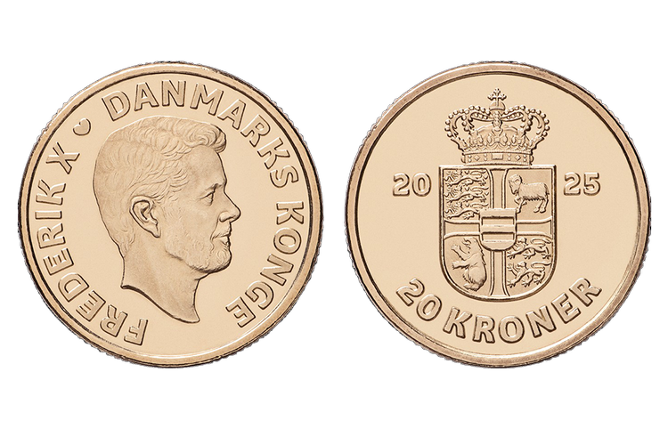 Frederik X's portræt er skabt af billedhuggeren Eva Hjorth, som har formået at få kongen til at se både ung og midaldrende ud.  Foto: Nationalbanken