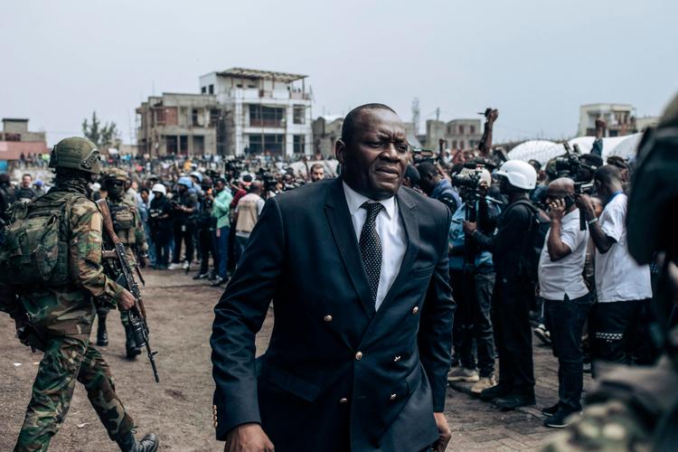 Lawrence Kanyuka er talsperson for oprørsgruppen M23. USA har sanktioneret ham efter anklager om menneskerettighedskrænkelser i DR Congo. Foto: Alexis Huguet/Ritzau Scanpix