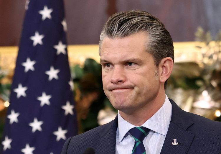 Den amerikanske forsvarsminister Pete Hegseth i udenrigsministeriet i Washington 8. december Foto: Kevin Lamarque/Ritzau Scanpix