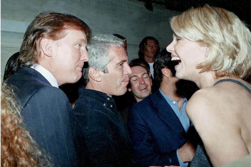 Trump og Epstein i de nyligt fremlagte billeder. Foto: House Oversight Committee Democr