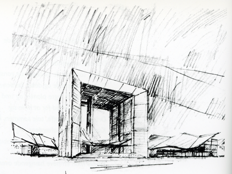 Johan Otto von Spreckelsens skitse af 'Menneskehedens Triumfbue'. Foto: Privat