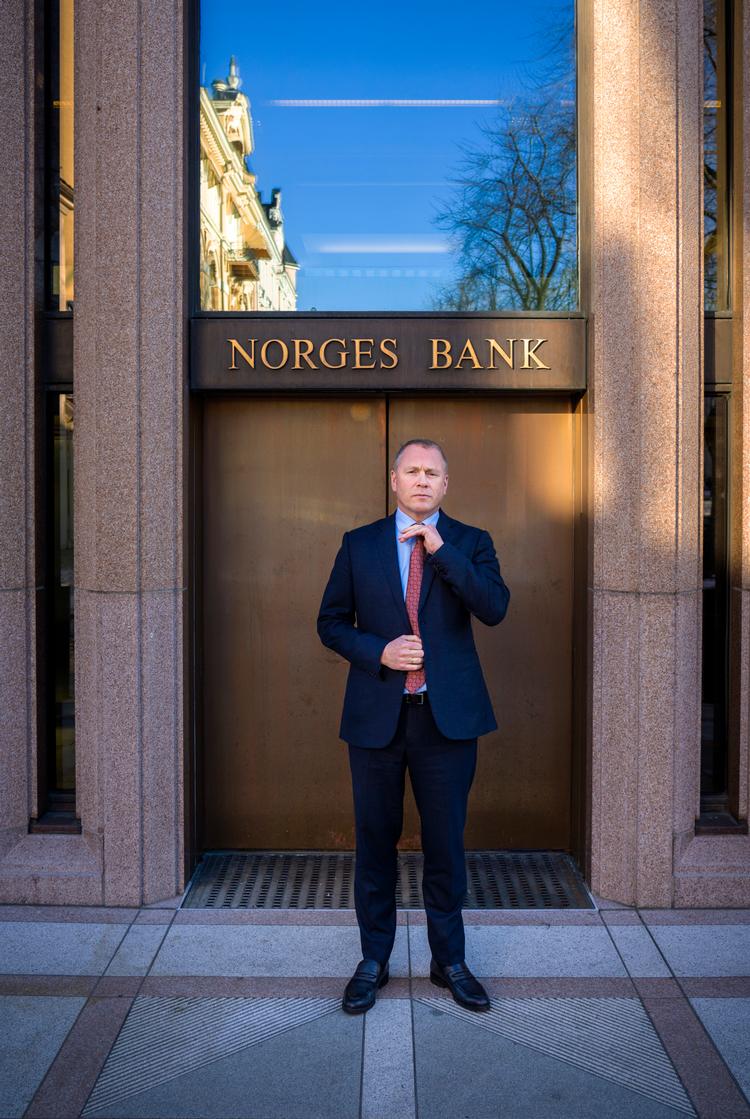  Nicolai Tangen er ikke glad for slips, men havde fundet et frem, da han i 2020 tiltrådte som CEO for Oliefonden. Foto: Ole Berg-rusten/Ritzau Scanpix