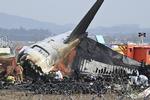 181 mennesker mistede livet, da et Boeing 737-800 mavelandede i Muan Lufthavn i Sydkorea og eksploderede 29. december 2024. Foto: /Ritzau Scanpix