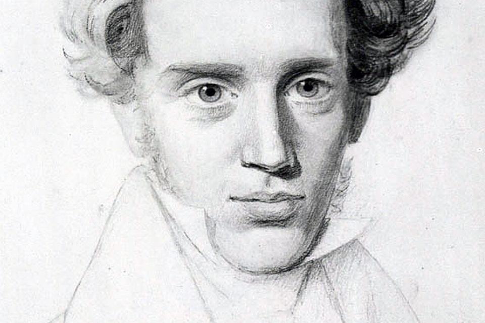 Søren Kierkegaard hadede aviser! Fotografi efter blyantstegning udført ca. 1840 af N. C. Kierkegaard   Foto: /Sylvest Jensen (1910-1959)