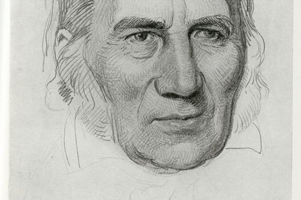 De gik i kødet på hinanden, de første ’bloggere’. Grundtvig toppedes gerne med sin samtid. N.F.S. Grundtvig tegnet af P.C. Skovgaard i 1847.   Foto: Politiken