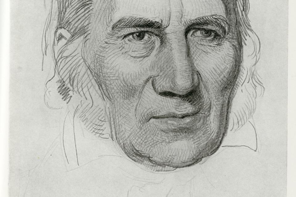 De gik i kødet på hinanden, de første ’bloggere’. Grundtvig toppedes gerne med sin samtid. N.F.S. Grundtvig tegnet af P.C. Skovgaard i 1847.   Foto: Politiken