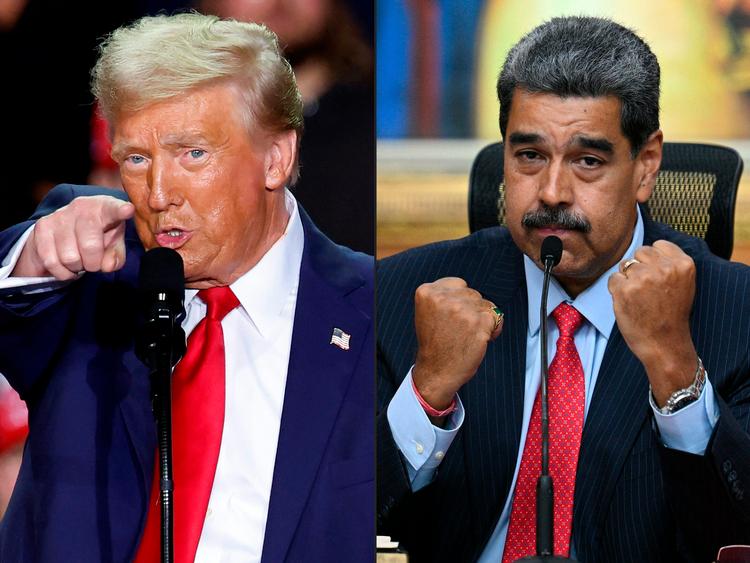 I de seneste måneder har USA’s præsident, Donald Trump, øget presset mod Venezuelas præsident, Nicolás Maduro. Det er endnu uvist, om eksplosionerne har noget med konflikten at gøre. Foto: Kamil Krzaczynski, Federico Parr/Ritzau Scanpix