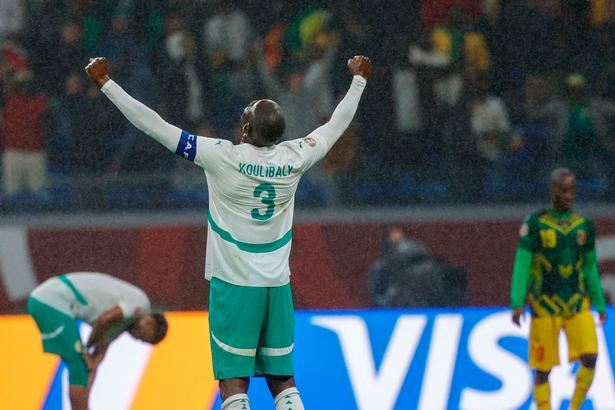 Senegals Kalidou Koulibaly jubler efter sejren over Mali og avancementet til semifinalen og et møde med enten Egypten eller Elfenbenskysten. Foto: Abdel Majid Bziouat/Ritzau Scanpix